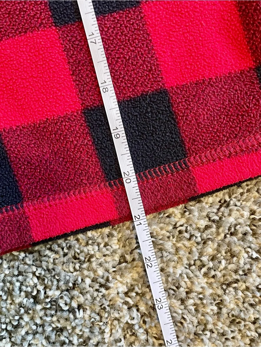 The Children's Place Red & Black Buffalo Plaid QuarterZip Pullover Size Kids 7/8